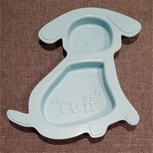 Childrens Ruff Dog Plate Blue 1Pc -‎ Tiny Footprint Heavy Duty Durable